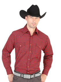 Camisa Vaquera M/ Larga El General 2019-59 55% Algodón 45%Polyester Rojo 42331