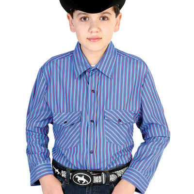 Camisa Vaquera de Niño El General 2019-63 en 55% Algodón 45% Poliéster Color Azul 42453