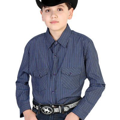 Camisa Vaquera de Niño El General 2019-64 en 55% Algodón 45% Poliéster Color Café 42454