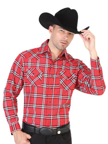 Camisa Vaquera M/ Larga El General 2019-72 55% Algodón 45%Polyester Roja 42462