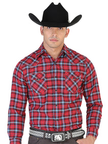 Camisa Vaquera M/ Larga El General 2019-83 55% Algodón 45%Polyester Roja 42483