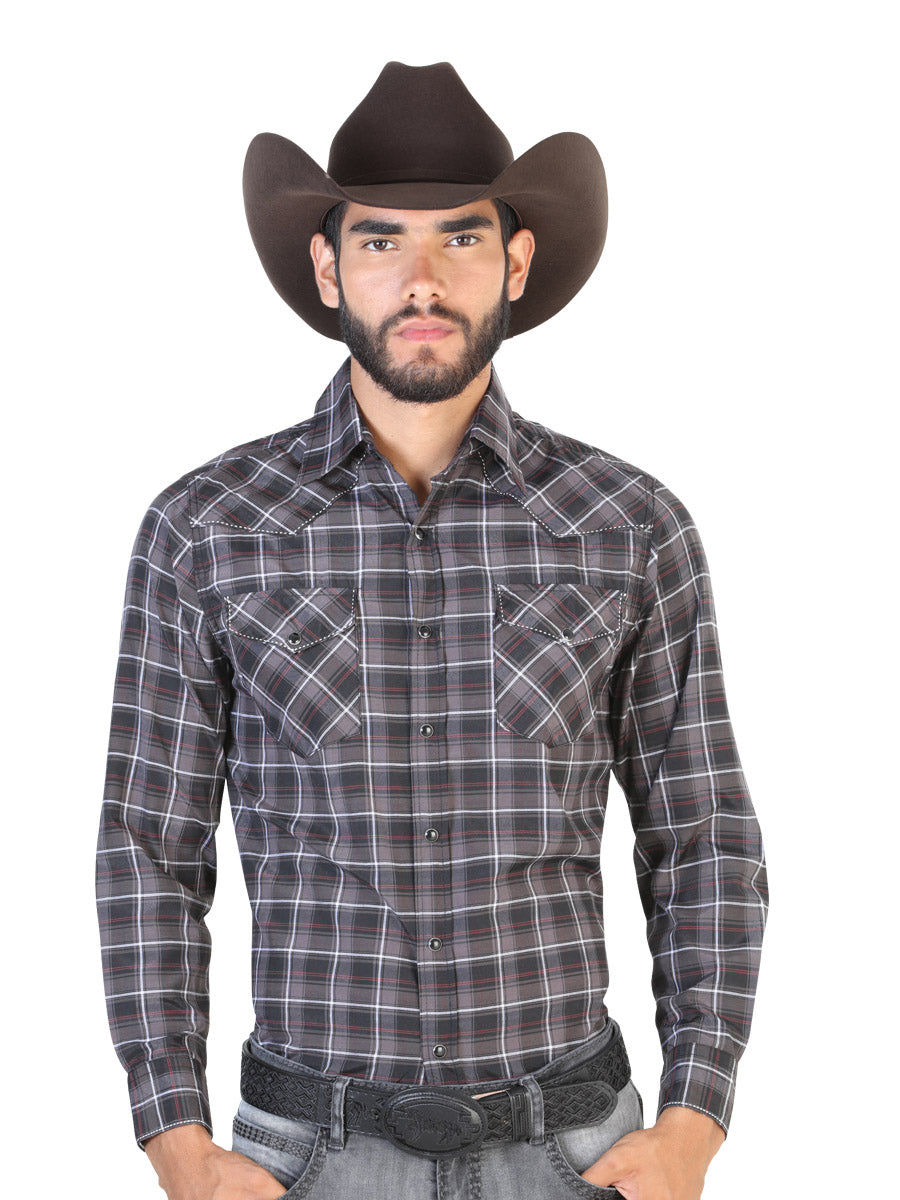 Camisa Vaquera de Hombre El General 2019-85 Manga Larga Casual en 55% Algodón 45% Poliéster 42485