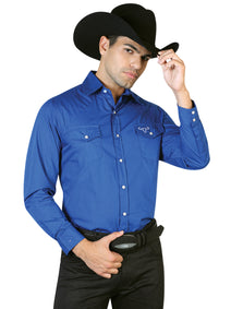 Camisa Vaquera Manga Larga El General 2019-106 55% Algodón 45%Polyester Azul Cobalto 42522