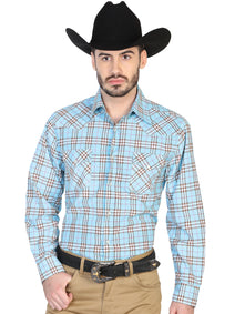 Camisa Vaquera Manga Larga El General 2019-124 55% Algodón 45%Polyester Azul Claro/Negro 42565