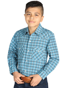 Camisa Vaquera Para Nino El General 2019-151 55% Algodón 45%Polyester Azul/Blanco 42615