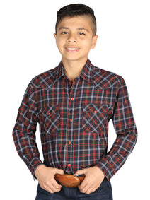 Camisa Vaquera Para Nino El General 2019-153 55% Algodón 45%Polyester Negro/Rojo 42617