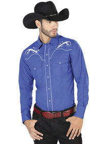 Azul Vaquero Manga Larga Camisa 42959