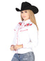 Dama Blanco Manga Larga Vaquero Camisa 42964