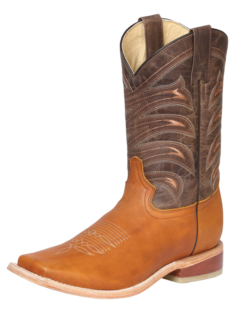 Bota Vaquera de Hombre El General Rodeo en Piel Bovino Crazy Color Miel 42991