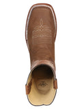 Bota Vaquera Rodeo Hombre El General Piel Crazy Bovino Tan - Modelo 42993
