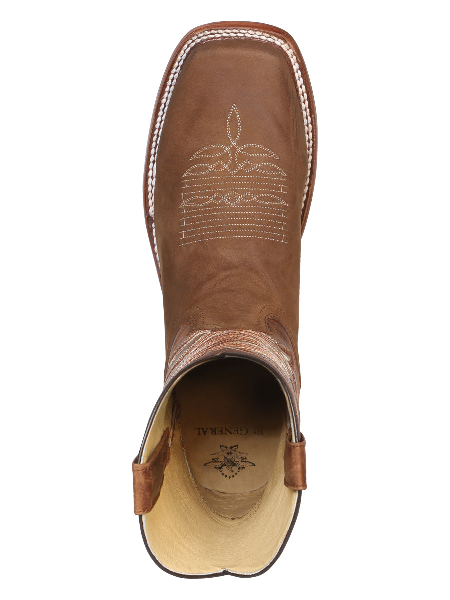 Bota Vaquera de Hombre El General Rodeo en Piel Bovino Crazy Color Tan 42993
