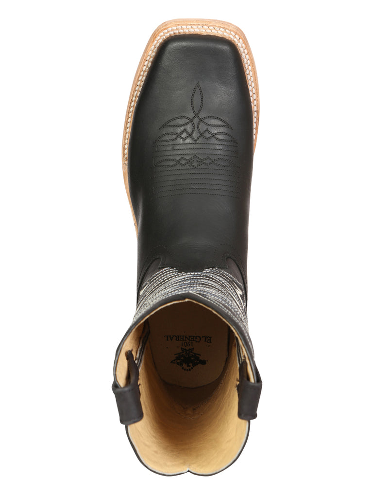 Bota Vaquera de Hombre El General Rodeo en Piel Bovino Crazy Color Negro 42994