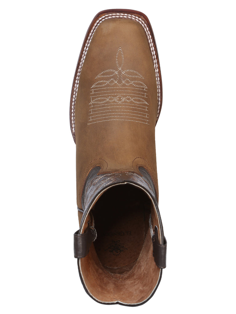 Bota Vaquera de Hombre El General Rodeo en Piel Bovino Crazy Color Tan 43007