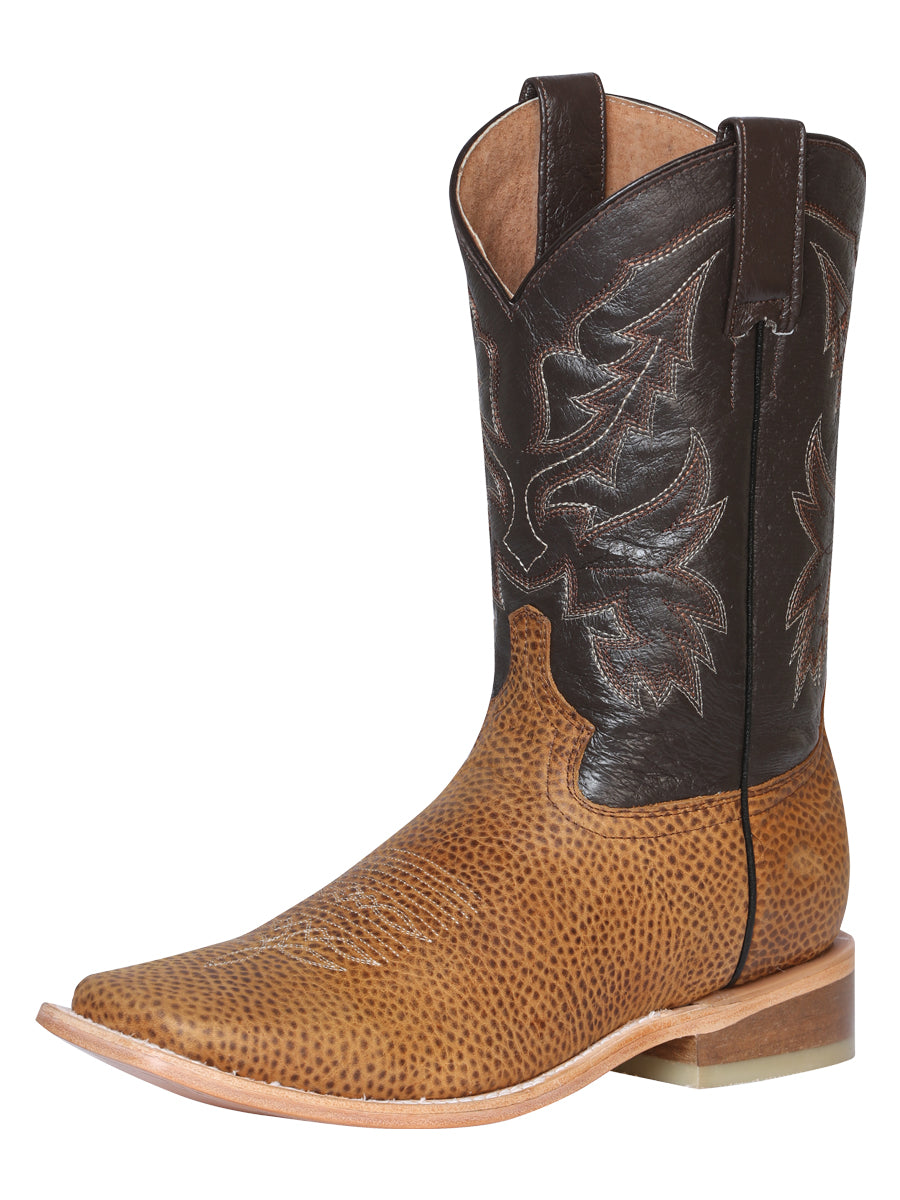 Bota Vaquera de Hombre El General Rodeo en Piel Bovino Color Miel 43009