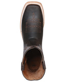 Bota Vaquera Rodeo Hombre El General Piel Crazy Bovino Chocolate - Modelo 43010