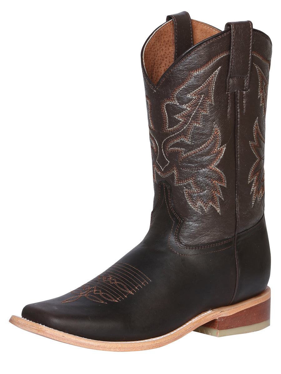 Bota Vaquera de Hombre El General Rodeo en Piel Bovino Crazy Color Chocolate 43010
