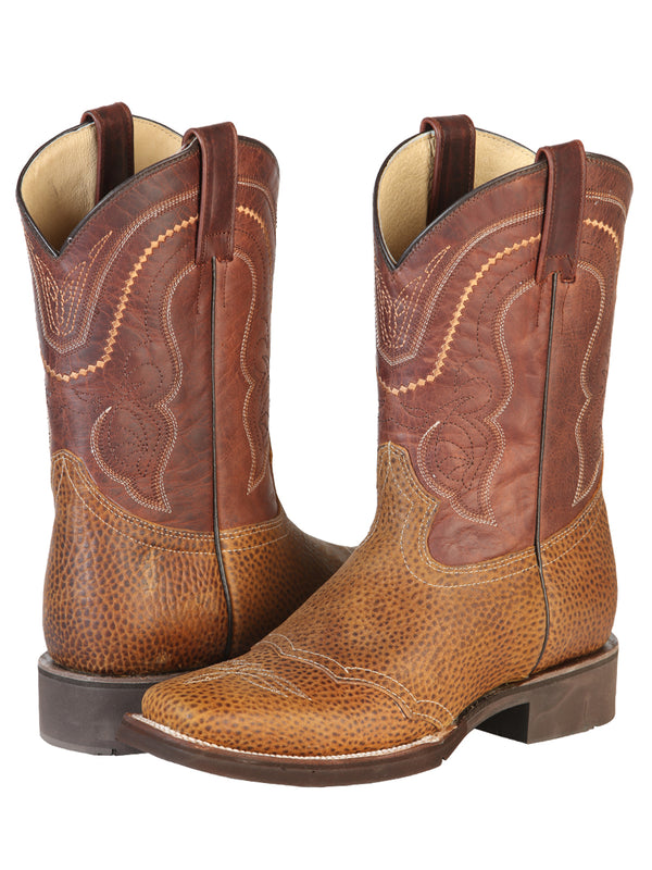 Bota Vaquera de Hombre El General Rodeo en Piel Bovino Color Miel 43012