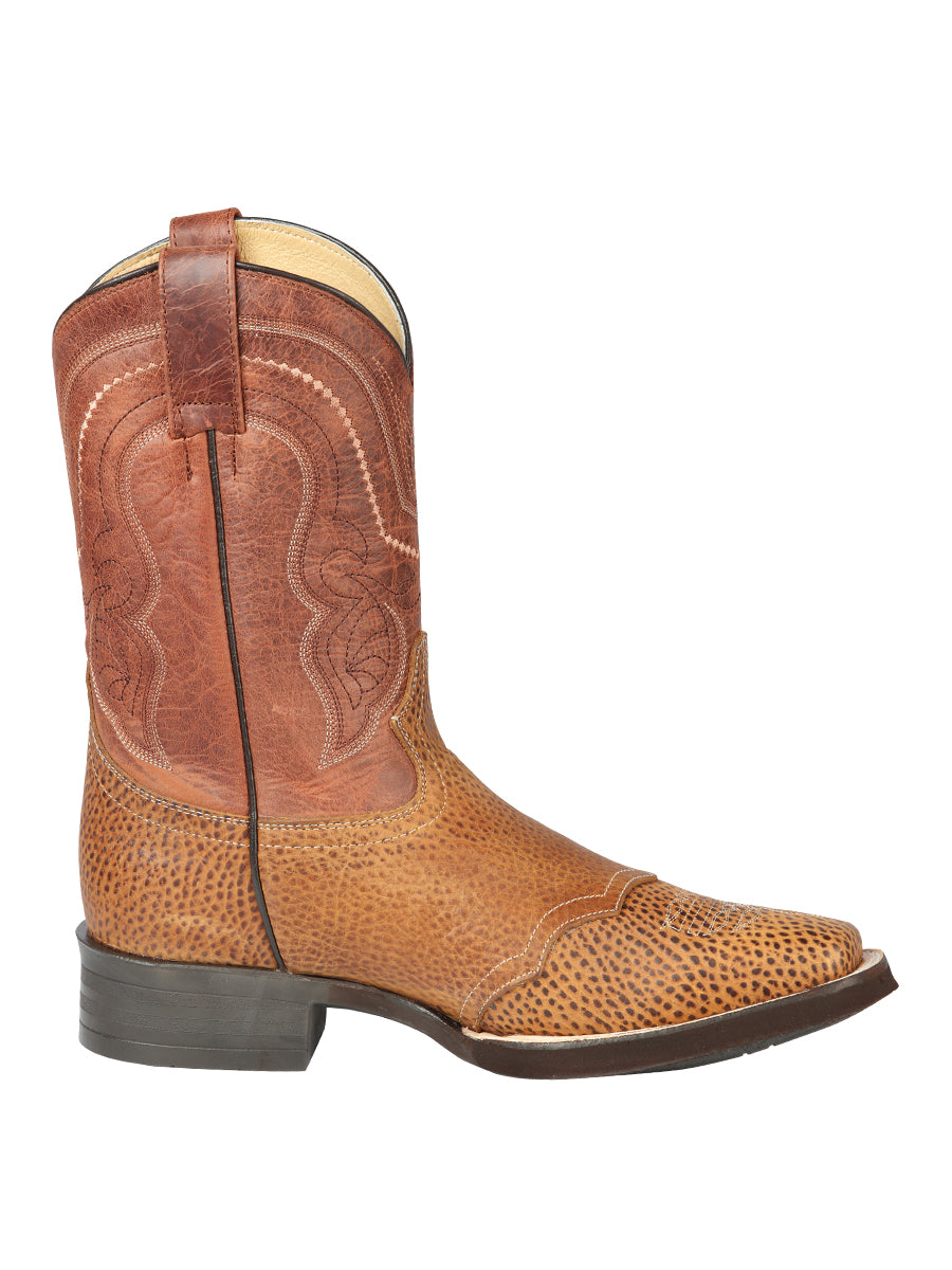 Bota Vaquera de Hombre El General Rodeo en Piel Bovino Color Miel 43012