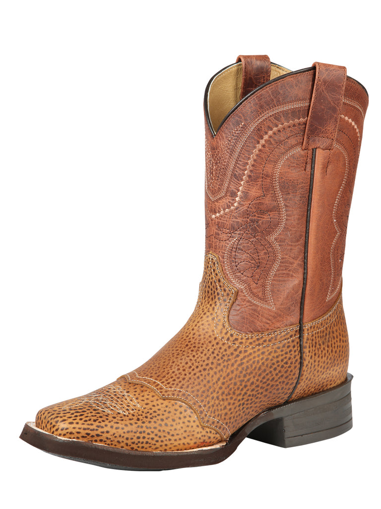 Bota Vaquera de Hombre El General Rodeo en Piel Bovino Color Miel 43012