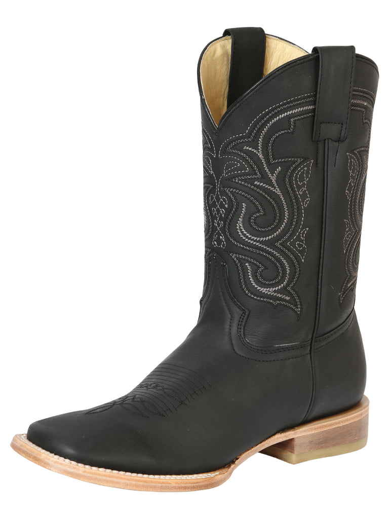 Bota Vaquera de Hombre 100 Años Rodeo en Piel Crazy Color Negro 43534