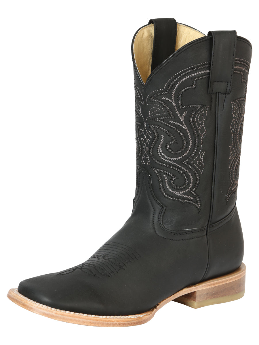 Bota Vaquera de Hombre 100 Años Rodeo en Piel Crazy Color Negro 43534