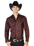Camisa Vaquera de Hombre El Señor de los Cielos Manga Larga Casual en 97% Poliéster 3% Spandex Color Negro 43541