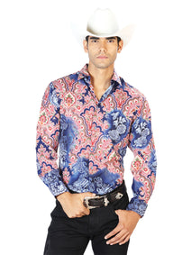 Azul Marino Casual Manga Larga Camisa 43580