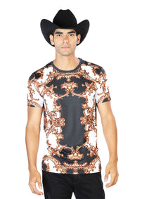 T-Shirt S/SLEEVE El Señor de los Cielos WH-069 97% Polyester 3% Spandex White/ Black/Gold 43604