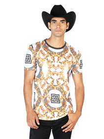 T-Shirt S/SLEEVE El Señor de los Cielos WH-063 97% Polyester 3% Spandex Off White/Gold 43605