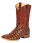 Caballero Vaquero Bota Estampado Caiman Belly 100 Años - Brandy 43630