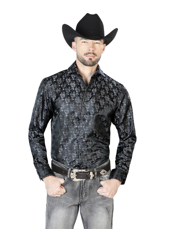 Camisa Casual Manga L El Señor De Los Cielos 2108015 100% Microfibra (Poliéster) Negro 43753