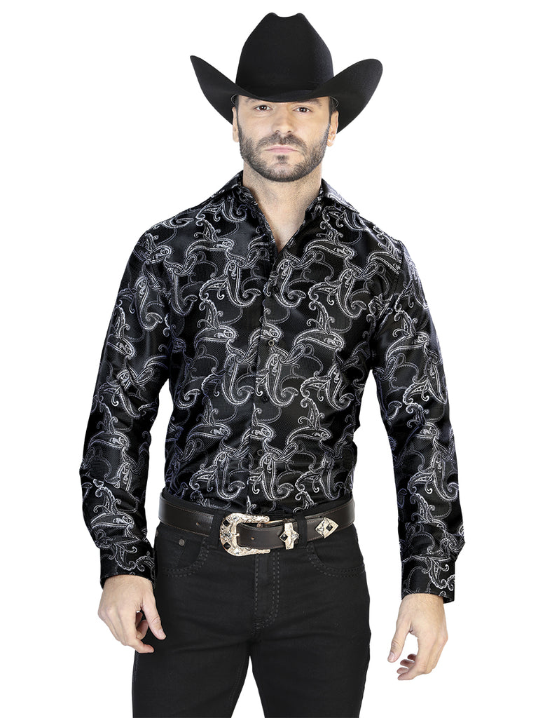 Camisa Casual Manga L El Señor De Los Cielos 2108016 100% Microfibra (Poliéster) Negro 43754