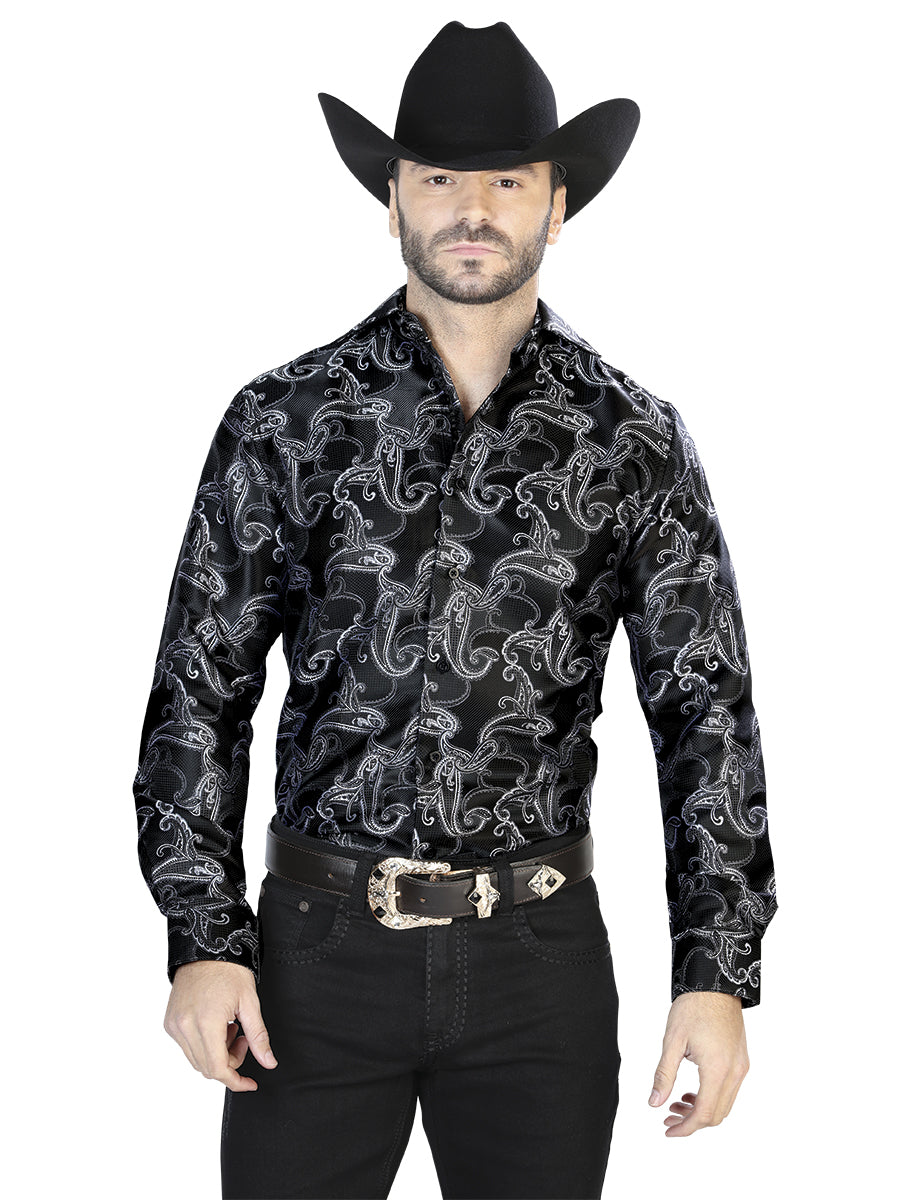 Camisa Casual Manga L El Señor De Los Cielos 2108016 100% Microfibra (Poliéster) Negro 43754
