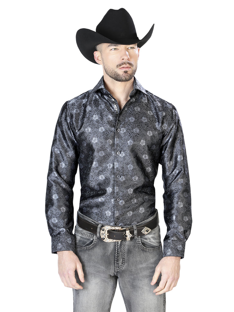 Camisa Casual Manga L El Señor De Los Cielos 2108022 100% Microfibra (Poliéster) Negro 43760