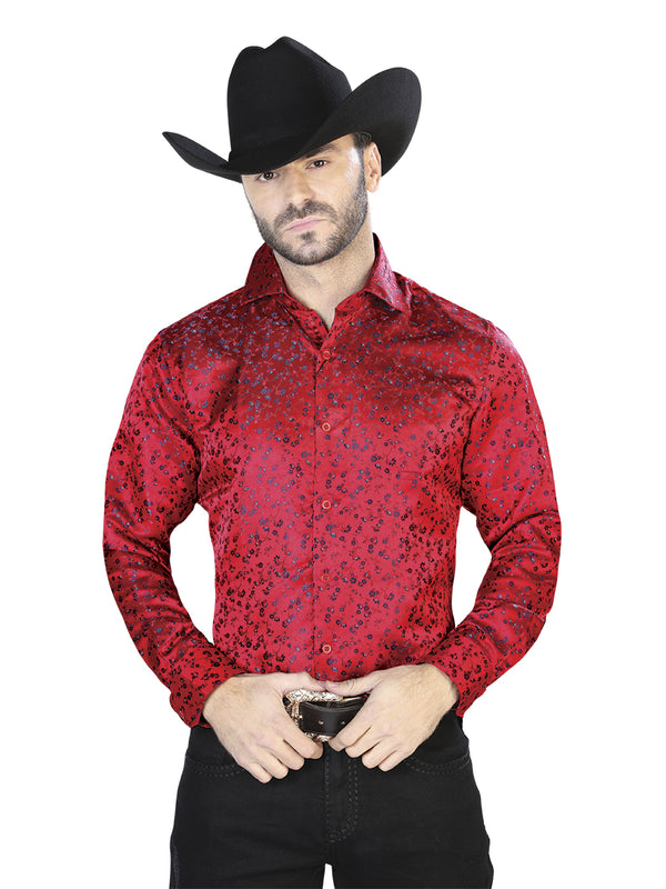 Camisa Casual Manga Larga El Señor De Los Cielos 2108026 100% Microfibra (Poliéster) Rojo/Azul 43764