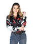 Blusa L/ Manga El Señor De Los Cielos 97%Poliéster 3%Lycra Negro/ Blanco Flores 43893