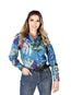 Dama Royal Azul Manga Larga Vaquero Camisa 43895