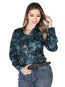 Blusa L/ Manga El Señor De Los Cielos 97%Poliéster 3%Lycra Negro/Aqua 43897