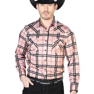 Camisa Vaquera de Hombre El Señor de los Cielos Manga Larga Casual en 97% Poliéster 3% Lycra Color Beige 43924