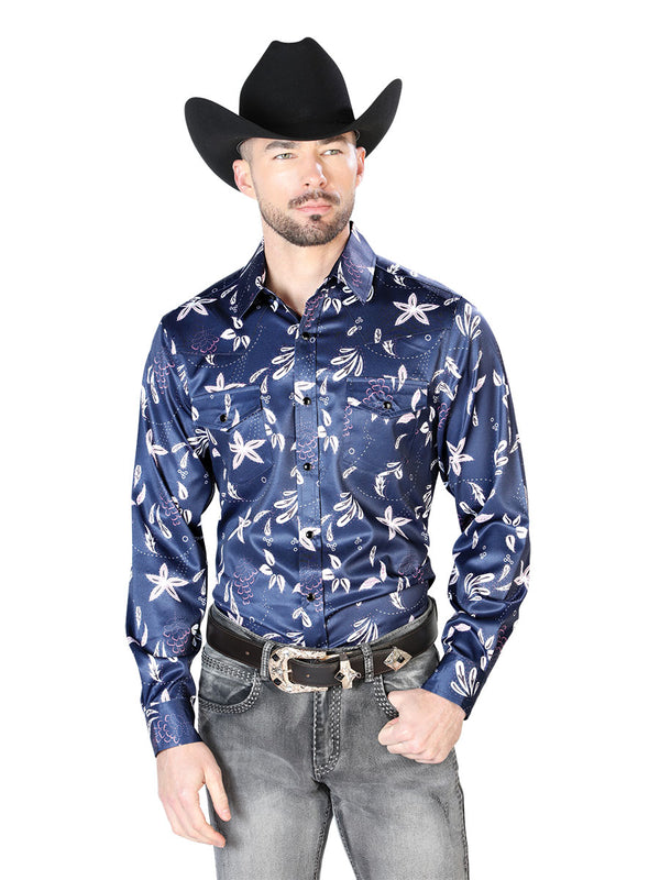 Camisa Vaquera de Hombre El General Manga Larga Casual Color Negro 43932