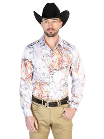 Blanco Casual Manga Larga Camisa 43993