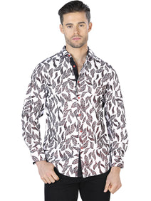 Blanco y Negro Casual Manga Larga Camisa 44055