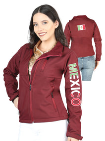 Chamarra El General Polar Bonded Mujer 100% Poliester Burdeos 44132