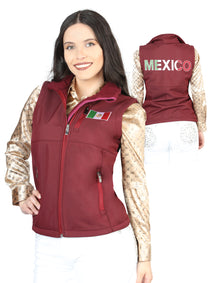 Dama Zipper Vest Burgandy 44135