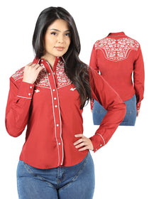 Dama Borgoña Bordado Vaquero - Style Blusa 44184