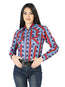 Dama Azul Manga Larga Vaquero Camisa 44213