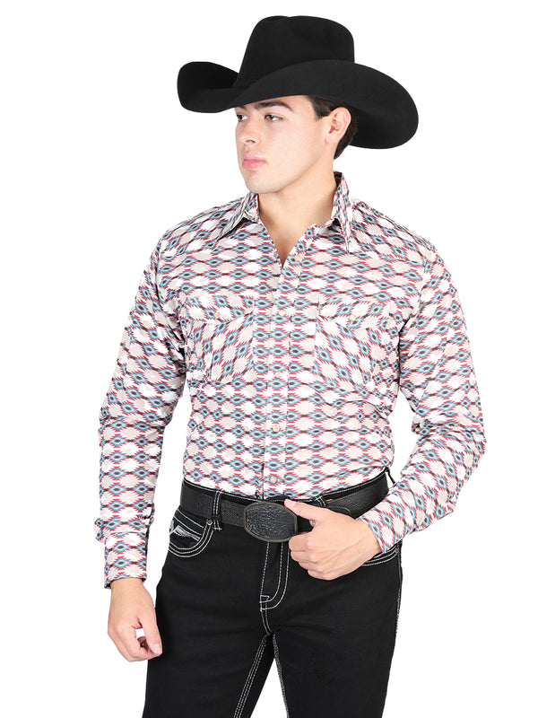 Camisa Vaquera de Hombre El General Manga Larga Broche Casual en 65% Poliéster 35% Algodón Color Khaki 44317