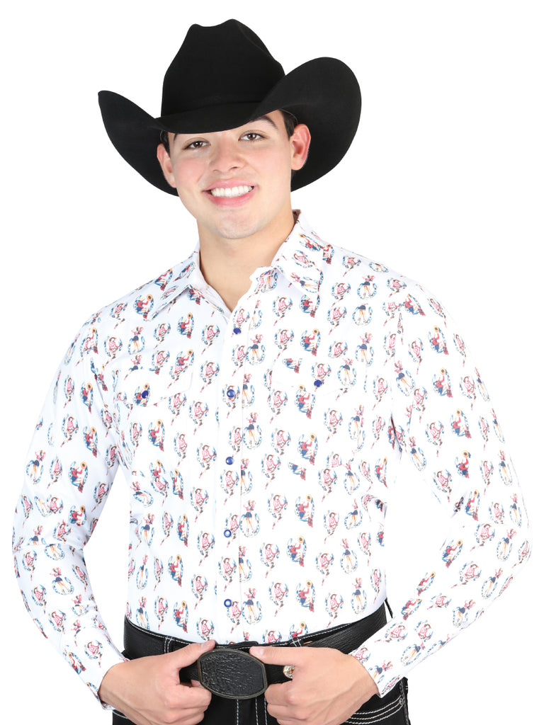 Camisa Vaquera de Hombre El General Manga Larga Broche Casual en 65% Poliéster 35% Algodón Color Gris 44318