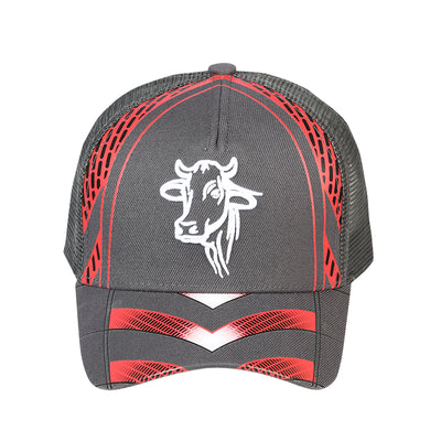 Gorra El General Toro Tela Negro/rojo 44372