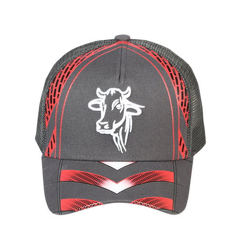 Sombrero Vaquero de Hombre El General en Tela Color Negro/Rojo 44372